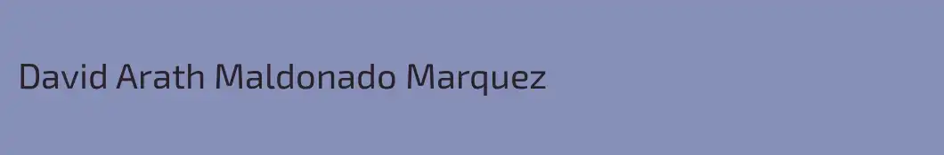 David Arath Maldonado Marquez